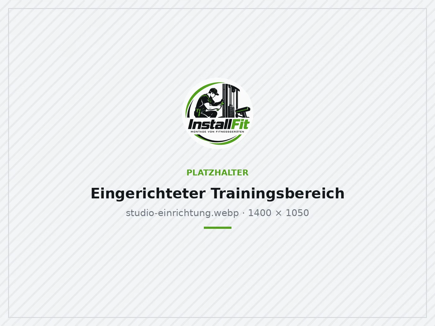 Fertig eingerichteter Trainingsbereich